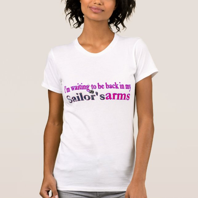 Camiseta Esperando a mi marinero para volver a casa (Anverso)