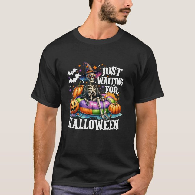 Camiseta Esperando Al Escrótono Brujero De Halloween Jack O (Anverso)