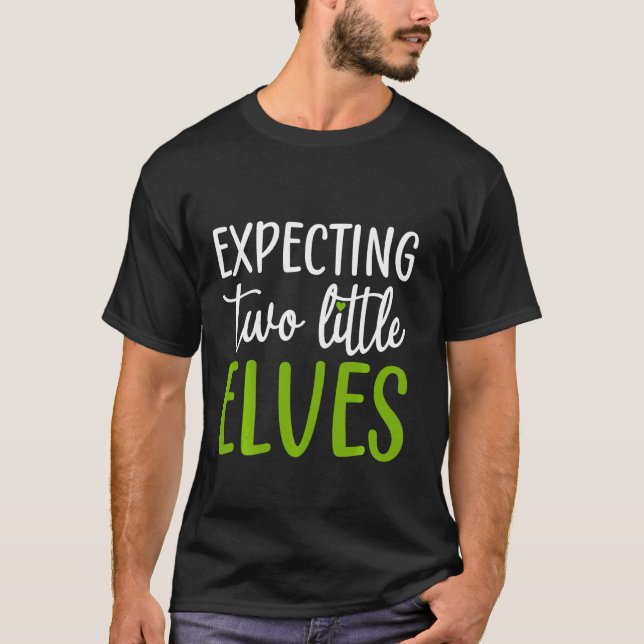 Camiseta Esperando dos Navidades de Elfitos Pequeños Embara (Anverso)