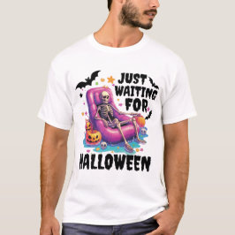 Camiseta Esperando El Divertido Escrótono De Halloween