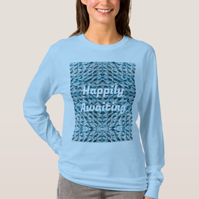 Camiseta Esperando feliz a la madre esperada (Anverso)