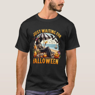 Camiseta Esperando Halloween Spooky Skeleton Witch H