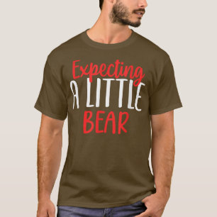 Camiseta Esperando Un Pequeño Oso Gracioso Embarazo Nueva M