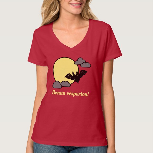 Camiseta Esperanto: ¡Buena tarde! (Anverso)