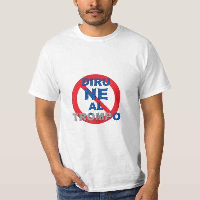 Camiseta Esperanto / Diru NE Al Trompo, (Anverso)