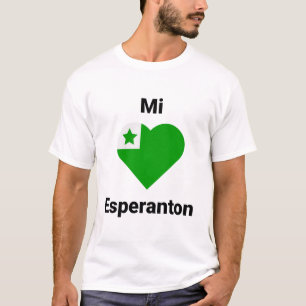 Camiseta esperanto Mi amas esperanton