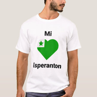 Camiseta esperanto Mi amas esperanton