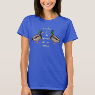 Camiseta Esperanto: ¡Tú eres el gemelo malvado de mi pato!