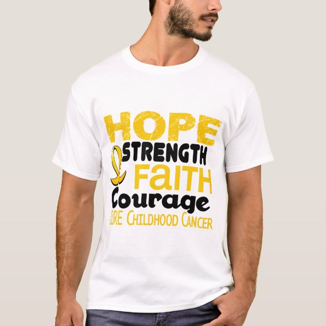 Camiseta ESPERANZA 3 de la conciencia del cáncer de la (Anverso)