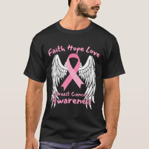 Camiseta Esperanza Amor Cáncer de Mama Awareness Pink Ribbo