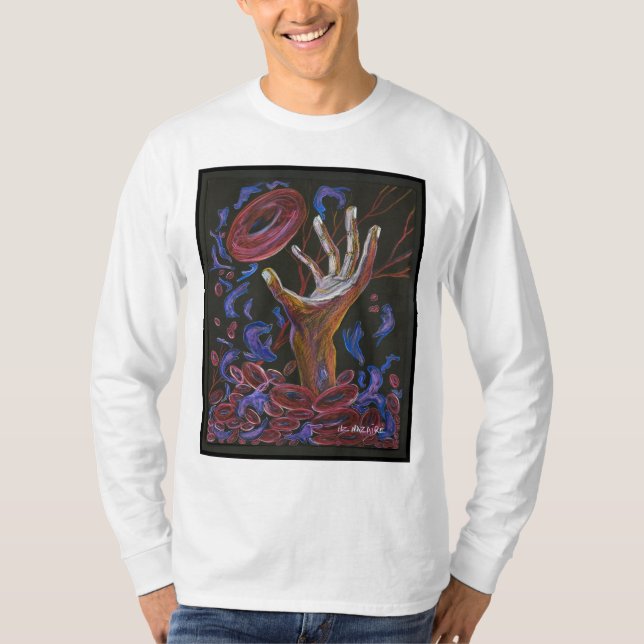 Camiseta Esperanza - arte de la célula falciforme (Anverso)