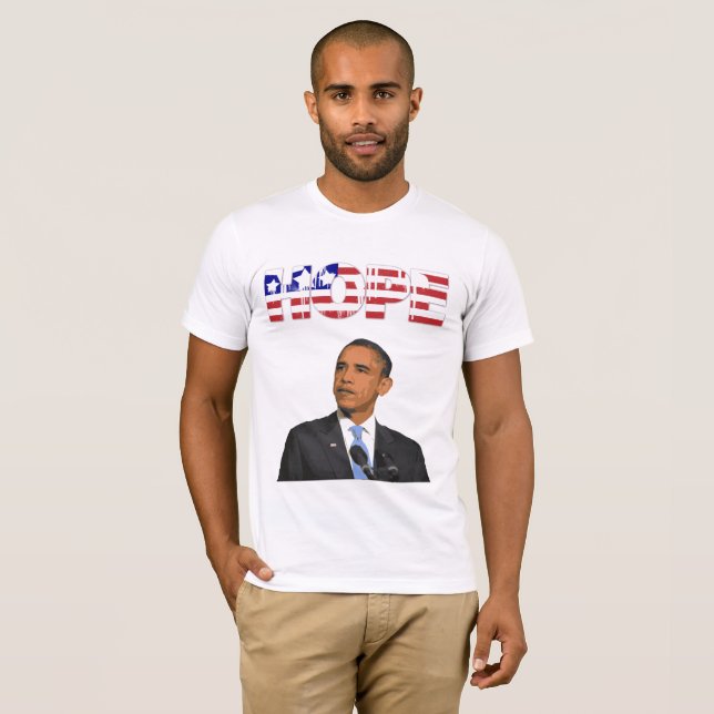 Camiseta Esperanza, Bandera de EE. UU. Presidente  (Anverso completo)