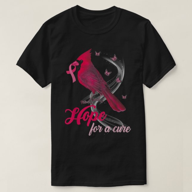 Camiseta Esperanza Cardinal De Una Conciencia Sobre El Cánc (Diseño del anverso)