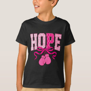 Camiseta Esperanza Cinta rosa Guantes de Boxeo Cáncer de Ma