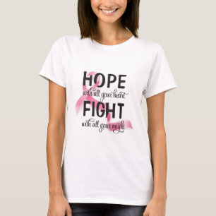 Camiseta Esperanza con todo su cáncer de mama cardíaco
