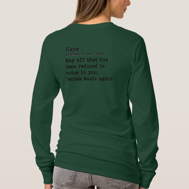 Camiseta Esperanza: Cuello de la Tripulación de Manga Larga (Reverso)