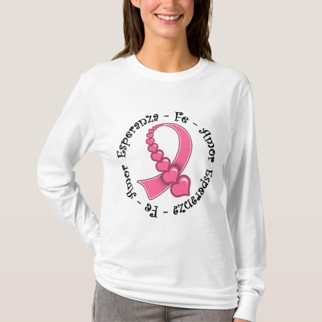 Camiseta Esperanza de amor y cáncer de mama (Anverso)