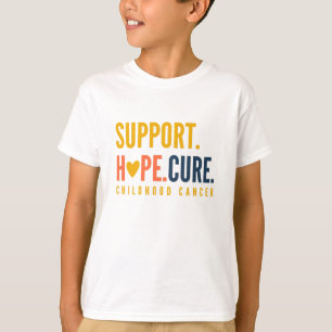 Camiseta esperanza de apoyo al cáncer infantil cura a los n