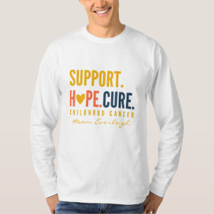 Camiseta esperanza de cáncer infantil Personalizado Long Sl