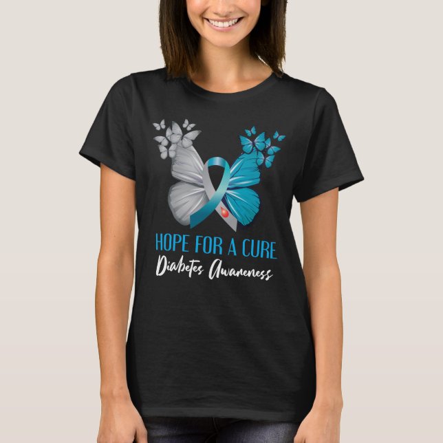 Camiseta Esperanza De Concienciación Sobre La Diabetes De T (Anverso)