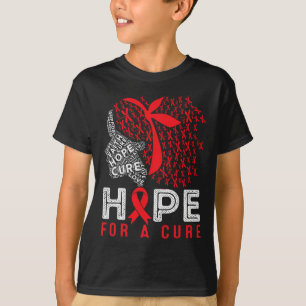 Camiseta Esperanza de cura libélula cinta roja pelo despein