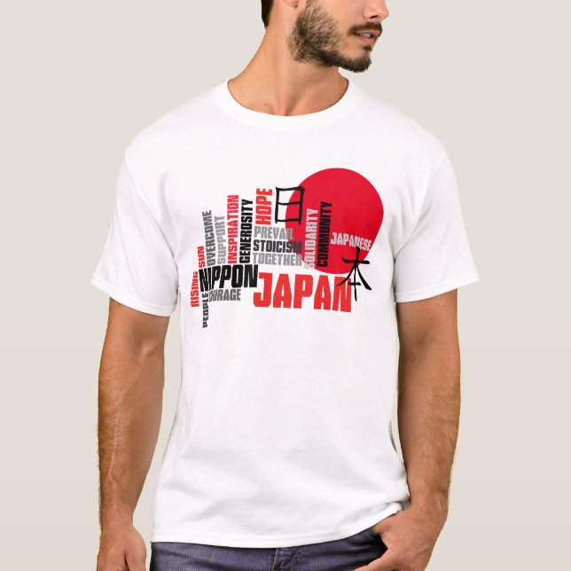 Camiseta Esperanza de Japón y solidaridad del sol naciente (Anverso)