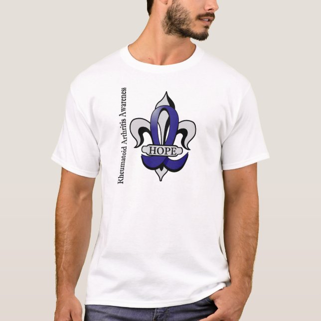 Camiseta Esperanza de la artritis reumatoide de la flor de (Anverso)