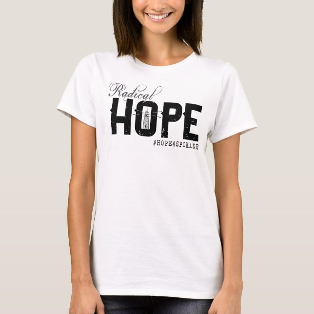 Camiseta ESPERANZA de las mujeres que fluyen en T (Anverso)