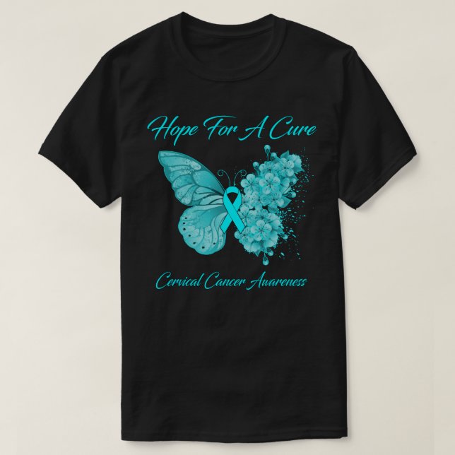 Camiseta Esperanza De Mariposa Para Una Cura De Los Awarene (Diseño del anverso)