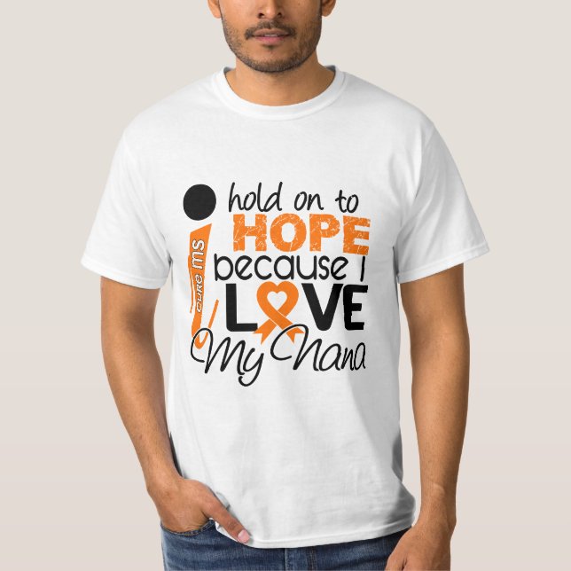 Camiseta Esperanza de mi ms de la esclerosis múltiple de (Anverso)