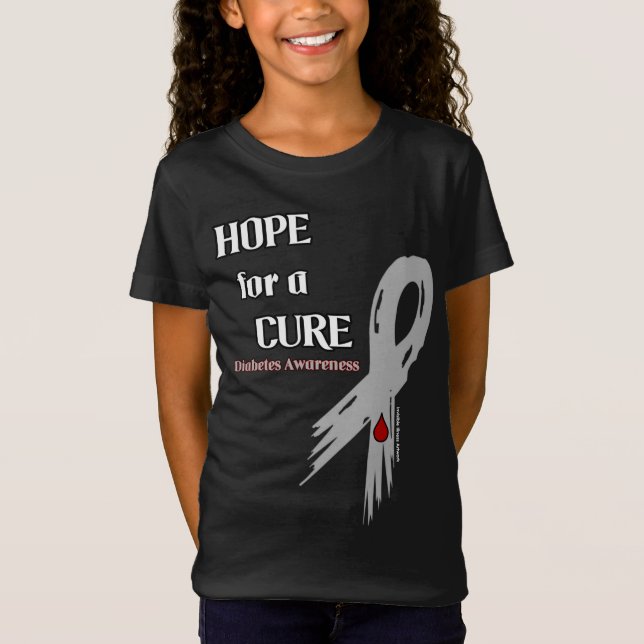 Camiseta Esperanza de una cinta de opciones para la cura y  (Anverso)