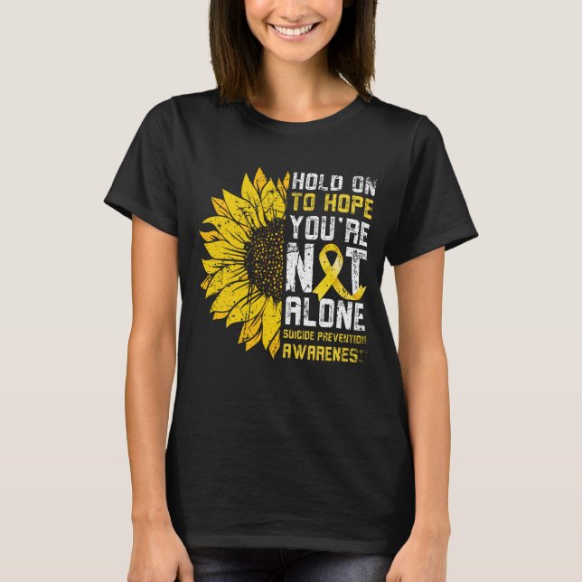 Camiseta Esperanza del girasol Prevención del suicidio Amar (Anverso)