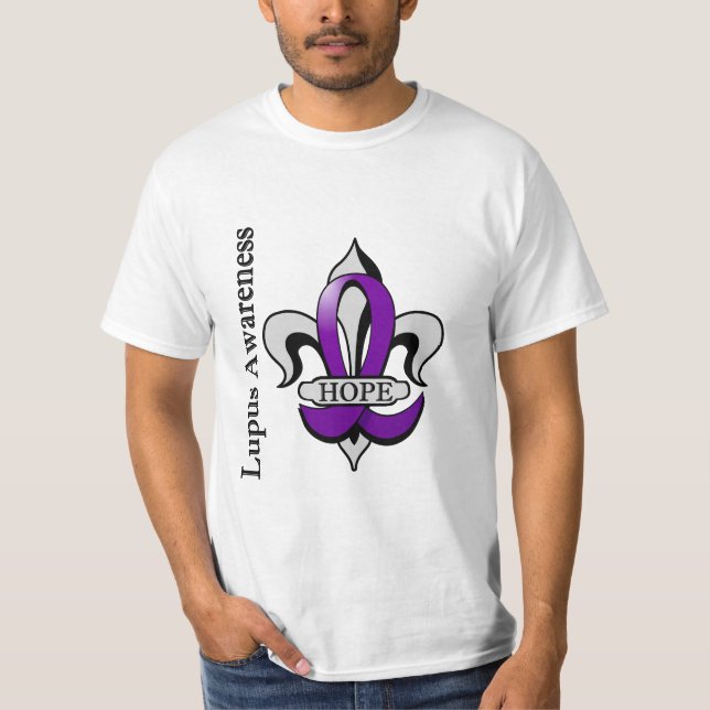 Camiseta Esperanza del lupus de la flor de lis (Anverso)