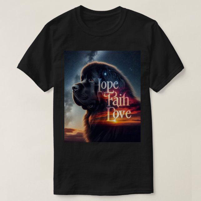 Camiseta Esperanza Fe Amor Newf (Diseño del anverso)