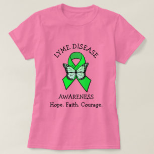 Camiseta Esperanza Fe Coraje Enfermedad de Lyme