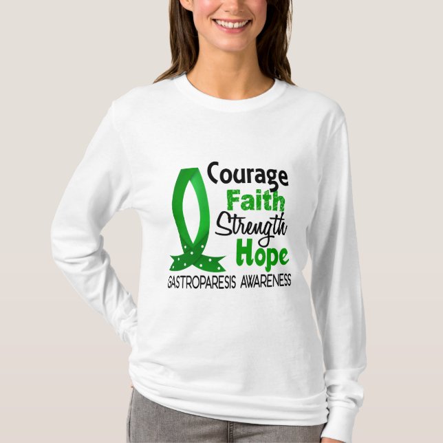 Camiseta Esperanza Gastroparesis de la fuerza de la fe del (Anverso)