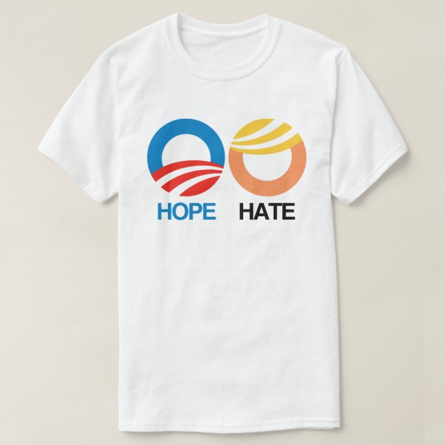 Camiseta ESPERANZA (Obama) vs. ODIO (Trump) (Diseño del anverso)