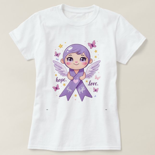Camiseta Esperanza para combatir el cáncer de páncreas (Diseño del anverso)