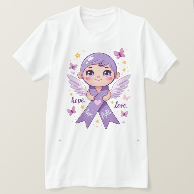 Camiseta Esperanza para combatir el cáncer de páncreas (Anverso del diseño)