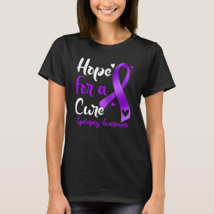 Camiseta Esperanza Para Una Cura Epilepsia Conciencia Cinta