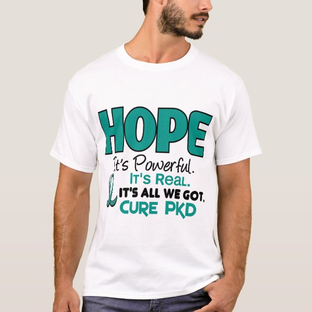 Camiseta ESPERANZA policística 1 de la enfermedad de riñón (Anverso)