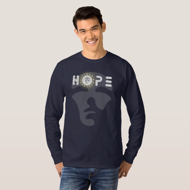 Camiseta Esperanza Rebelde | Hombres Manga Larga (Anverso completo)