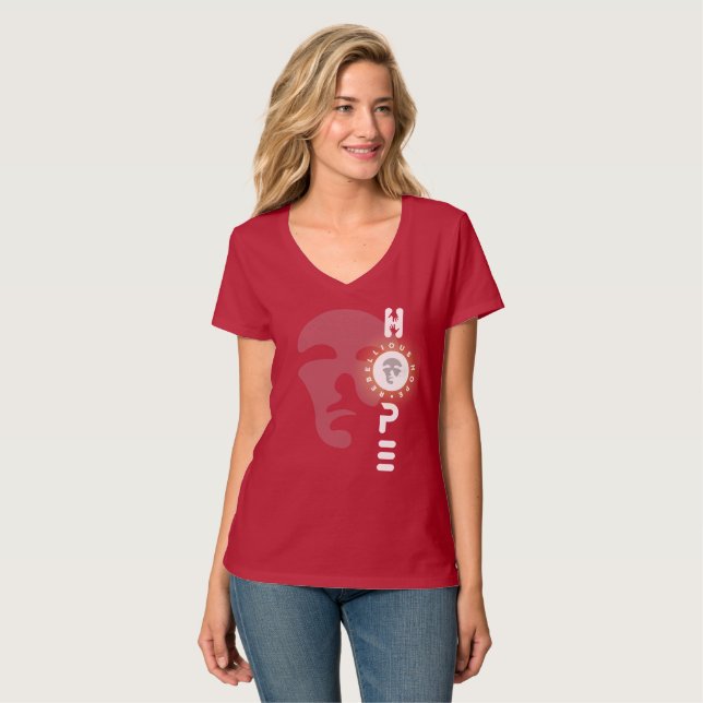 Camiseta Esperanza rebelde | Mujeres V-Neck (Anverso completo)