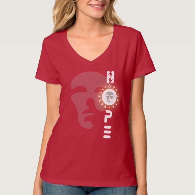 Camiseta Esperanza rebelde | Mujeres V-Neck (Anverso)