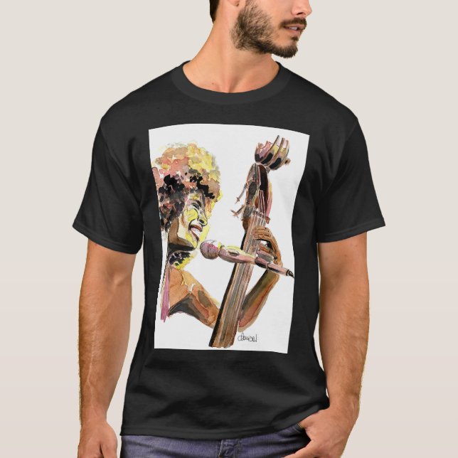 Camiseta Esperanza Spalding singing and playing cello Class (Anverso)