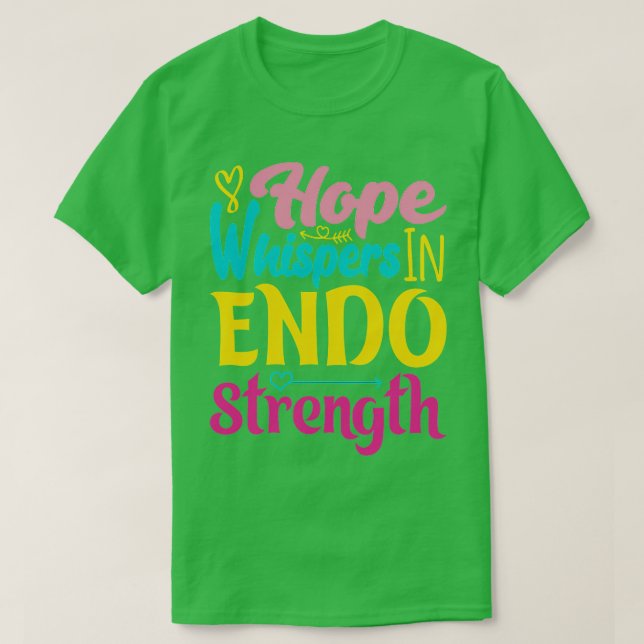 Camiseta esperanza susurra fuerza endo (Diseño del anverso)