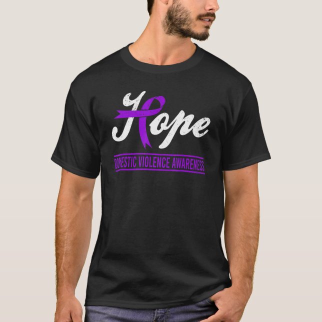 Camiseta Esperanza Violencia Doméstica Mes de Conciencia Pú (Anverso)