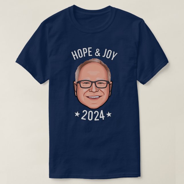 Camiseta Esperanza y alegría - Tim Walz (Diseño del anverso)
