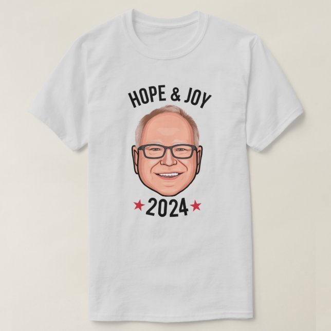 Camiseta Esperanza y alegría - Tim Walz (Diseño del anverso)