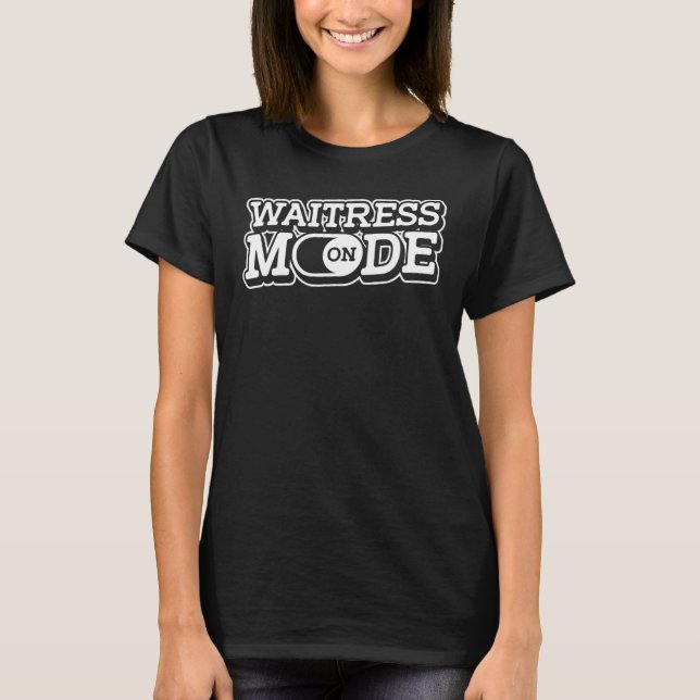 Camiseta Esperar En El Modo De Espera De Mens Waiter En El  (Anverso)